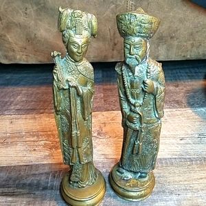 Emperor Bronze Statue❤ 19-20th century❤ BEAUTIFUL Patina ❤ Antique Oriental